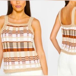 Banana Republic tank top -brown cream white - Size M